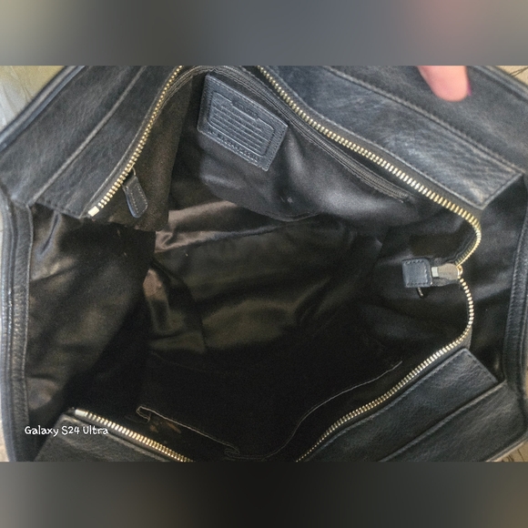 Coach Taylor Mixed N/S Tote In Black Leather/Snakeskin. Style #F23303 in GUC - Picture 12 of 16